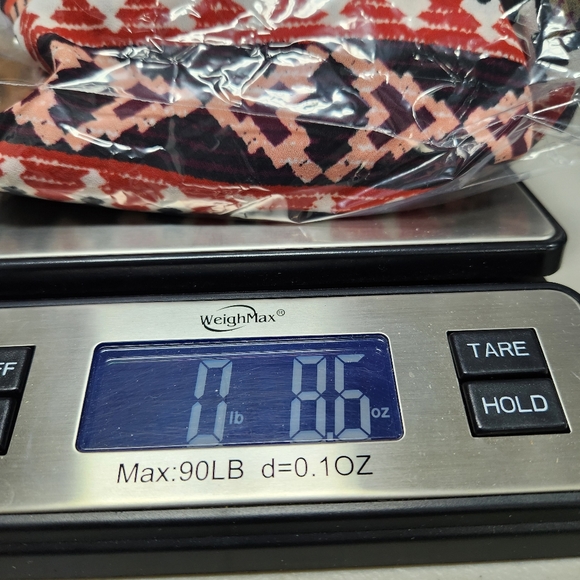 Catherines Womens Plus 3/4 Sleeve Beaded Tunic Blouse Size 5X Orange Aztec Print - Picture 10 of 10